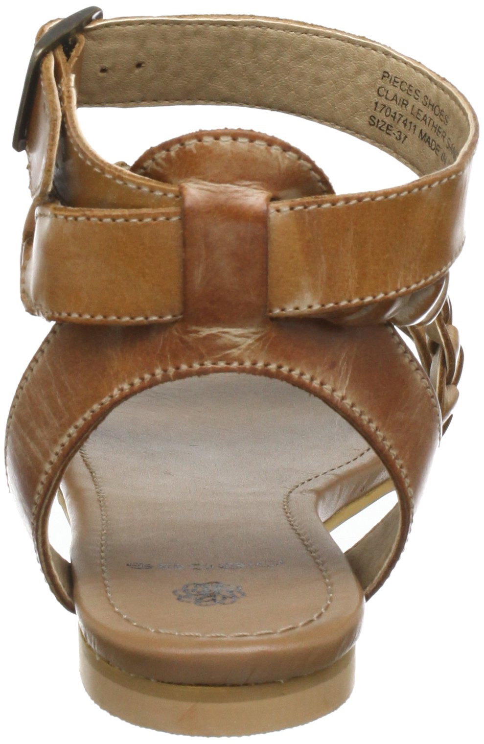 Pieces Clair Leather sandali donna cognac misura 41