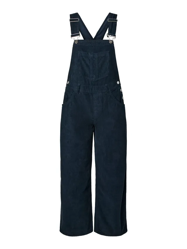 Pieces Pcaia Corduroy Dungaree Dnm D2D salopette taglia L velluto