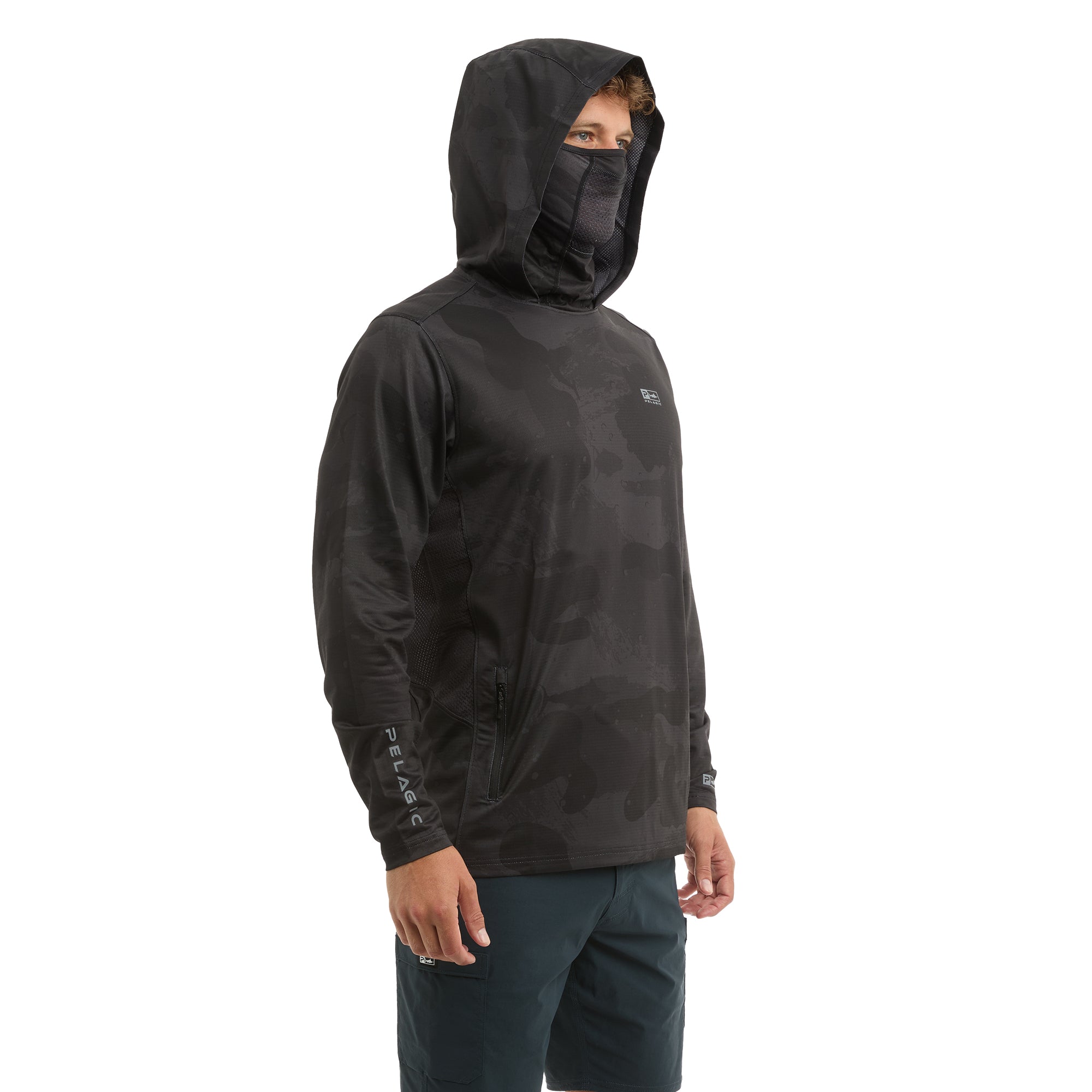 Pelagic Exo-Tech felpa uomo black UPF 50+