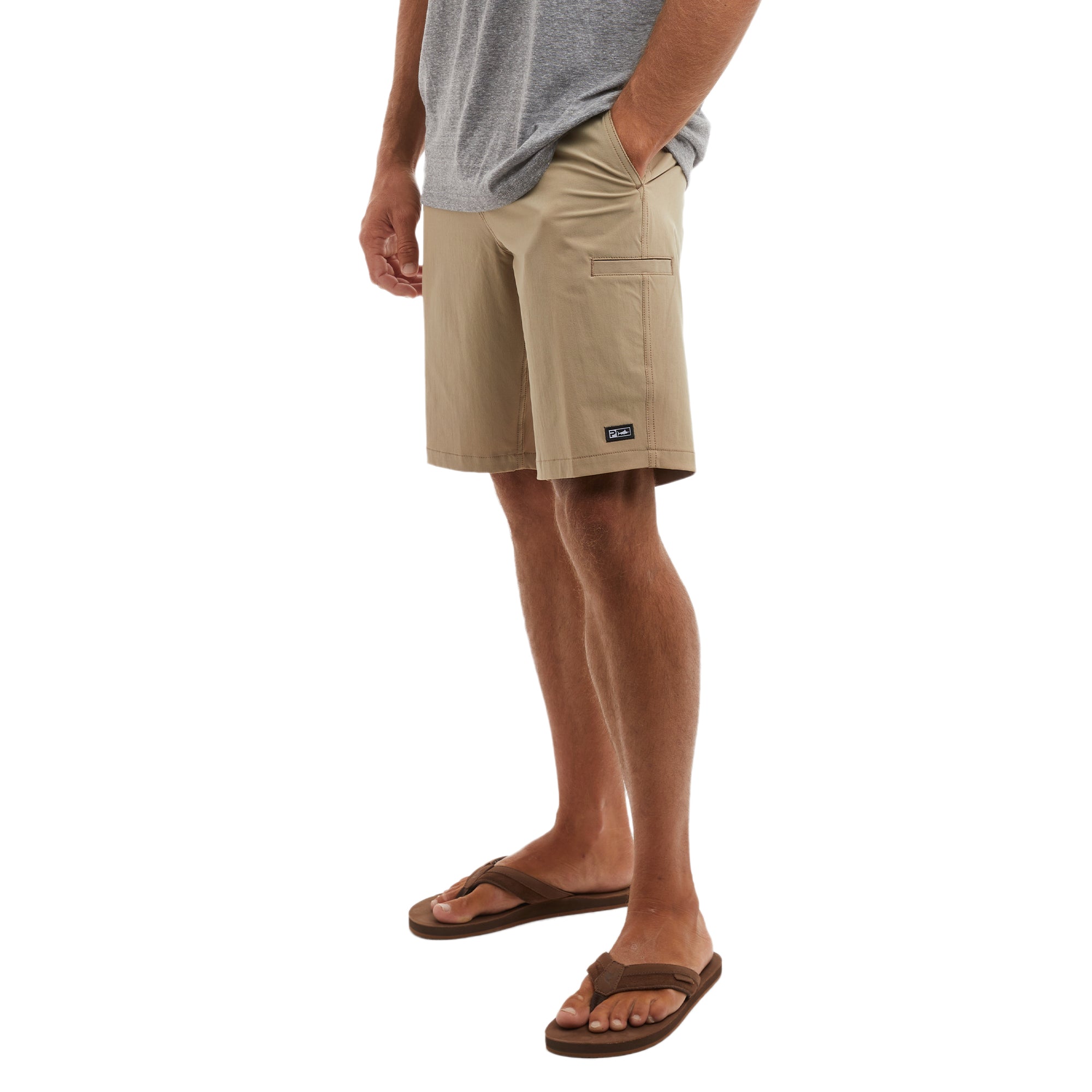 Pelagic Mako pantaloncini uomo kaki scuro idrorepellente