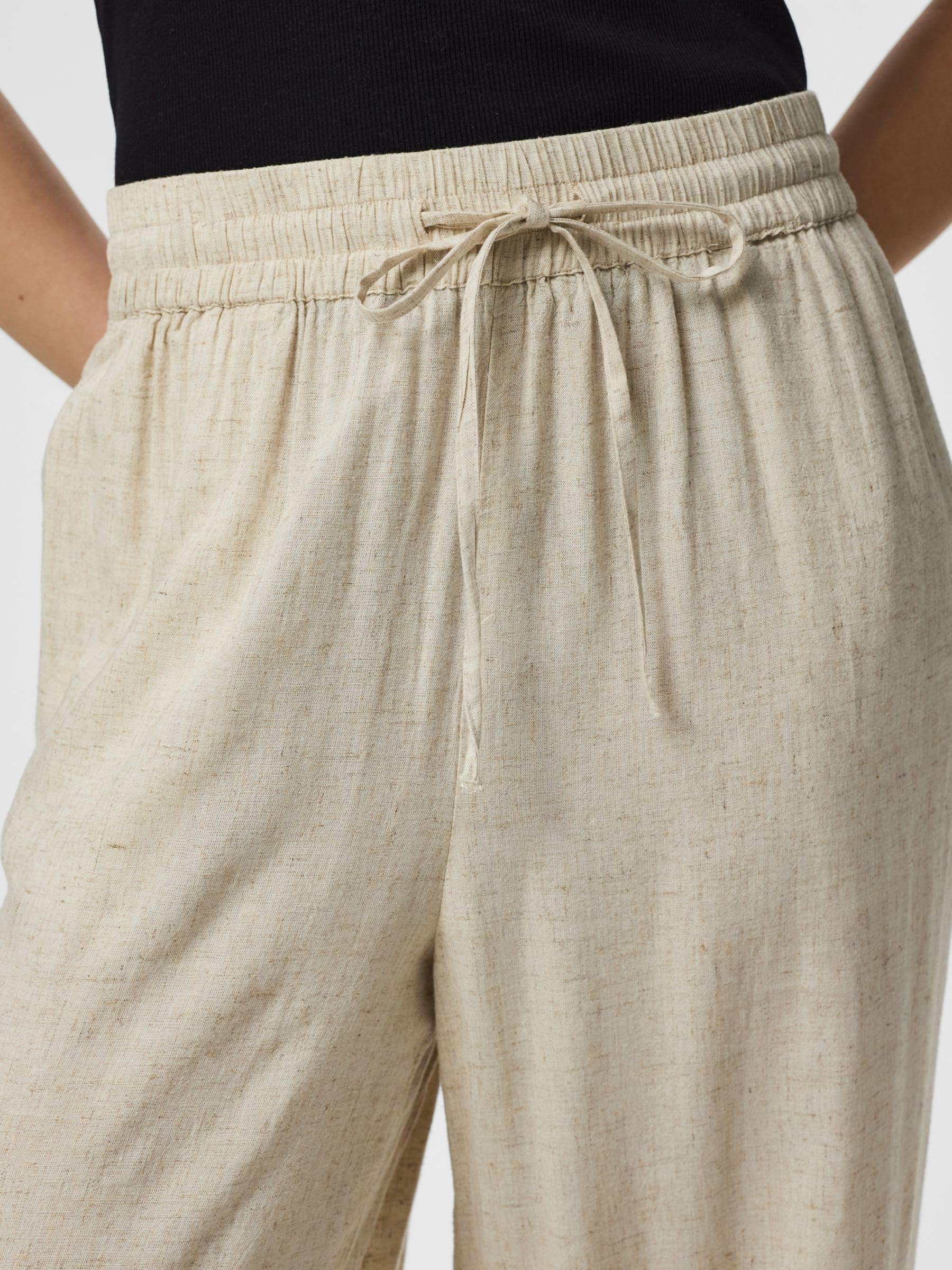 Pieces Pcpia Wide-Leg pantaloni donna larghi in cotone