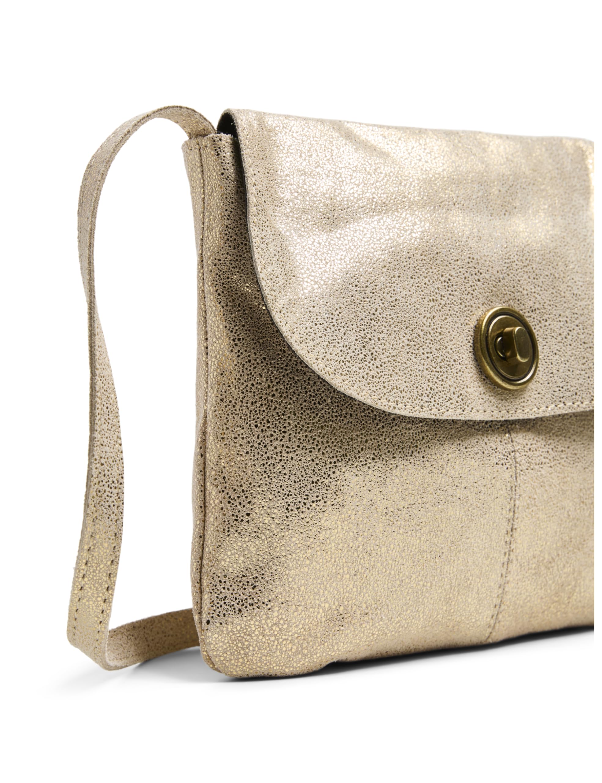 PIECES Totally borsa tracolla rotonda oro