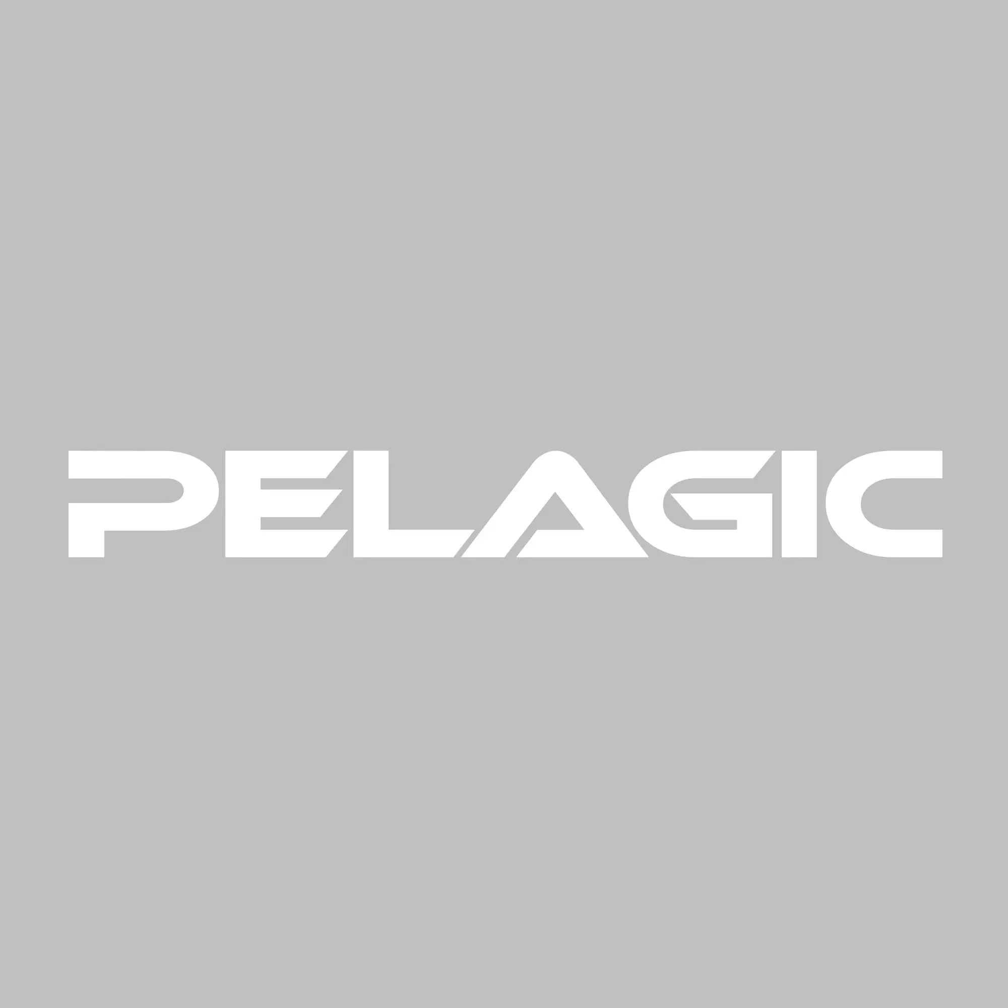 Pelagic Logo adesivo pesca bianco vinile OS