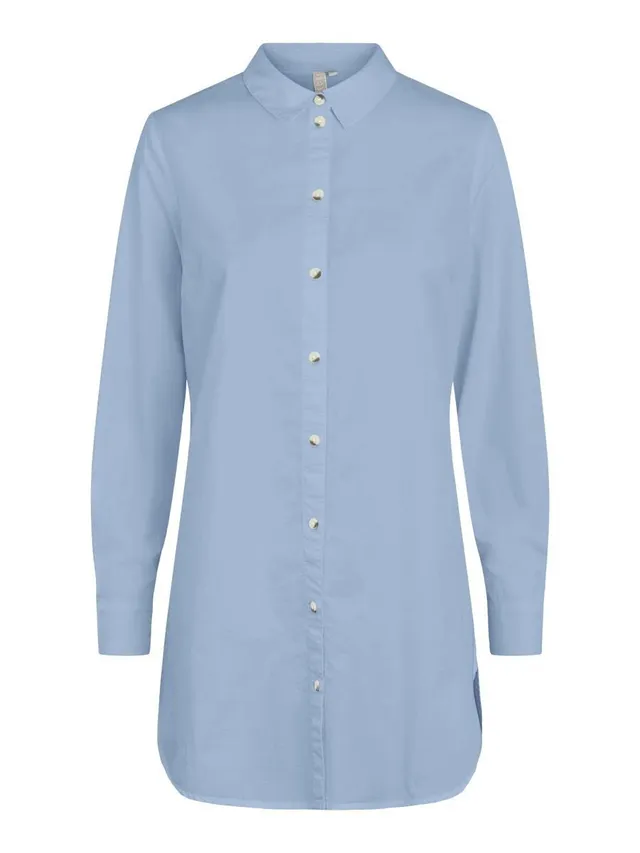 Pieces Pcnoma LS Long Shirt Noos camicia donna L blu bio