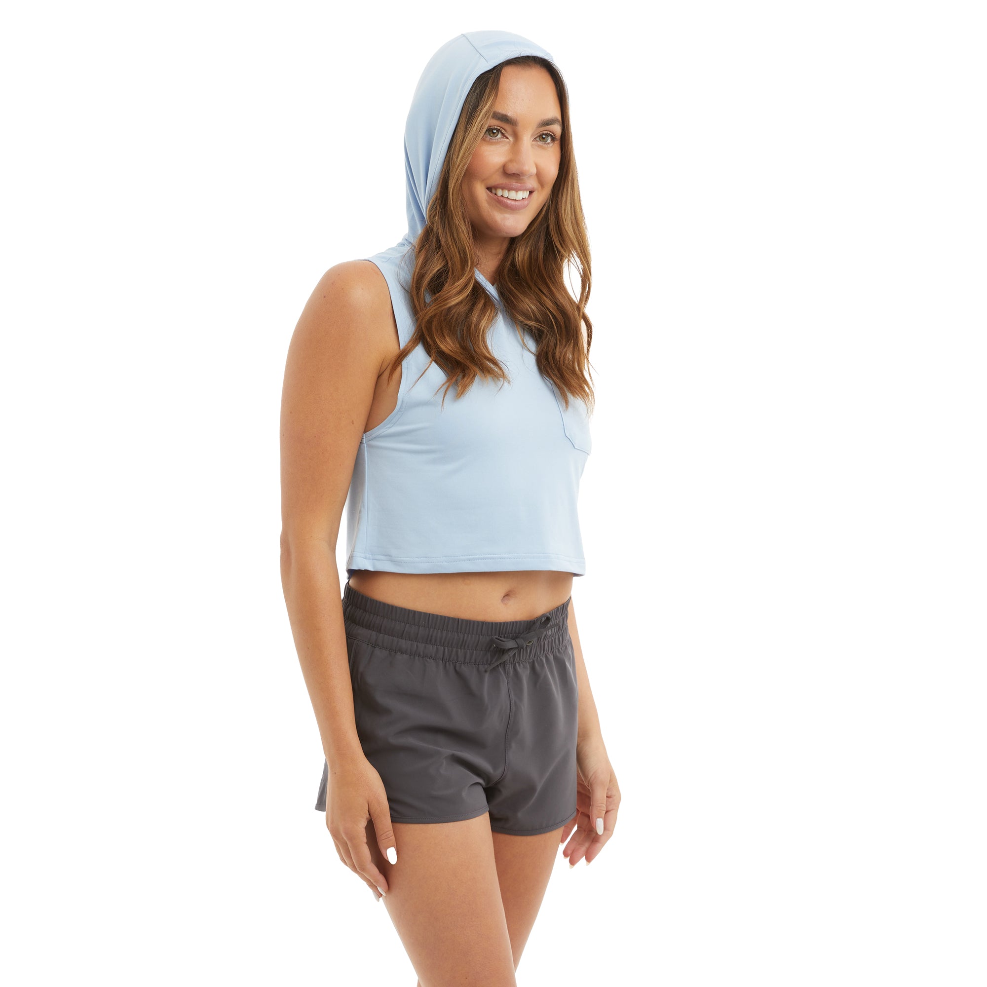 Pelagic Freespool canotta donna azzurra traspirante UPF 50+