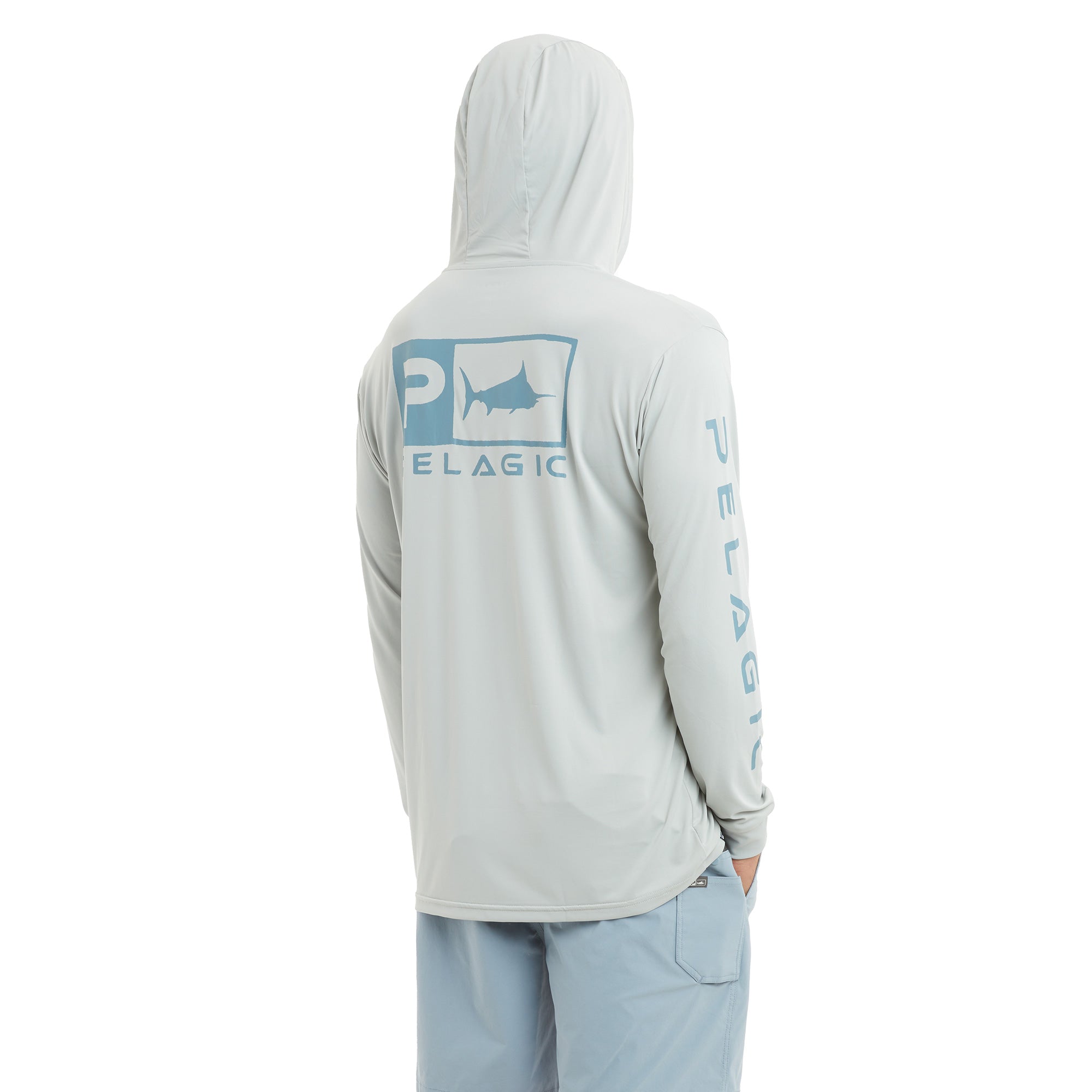 Pelagic Aquatek Rusted Icon maglia pesca grigio chiaro