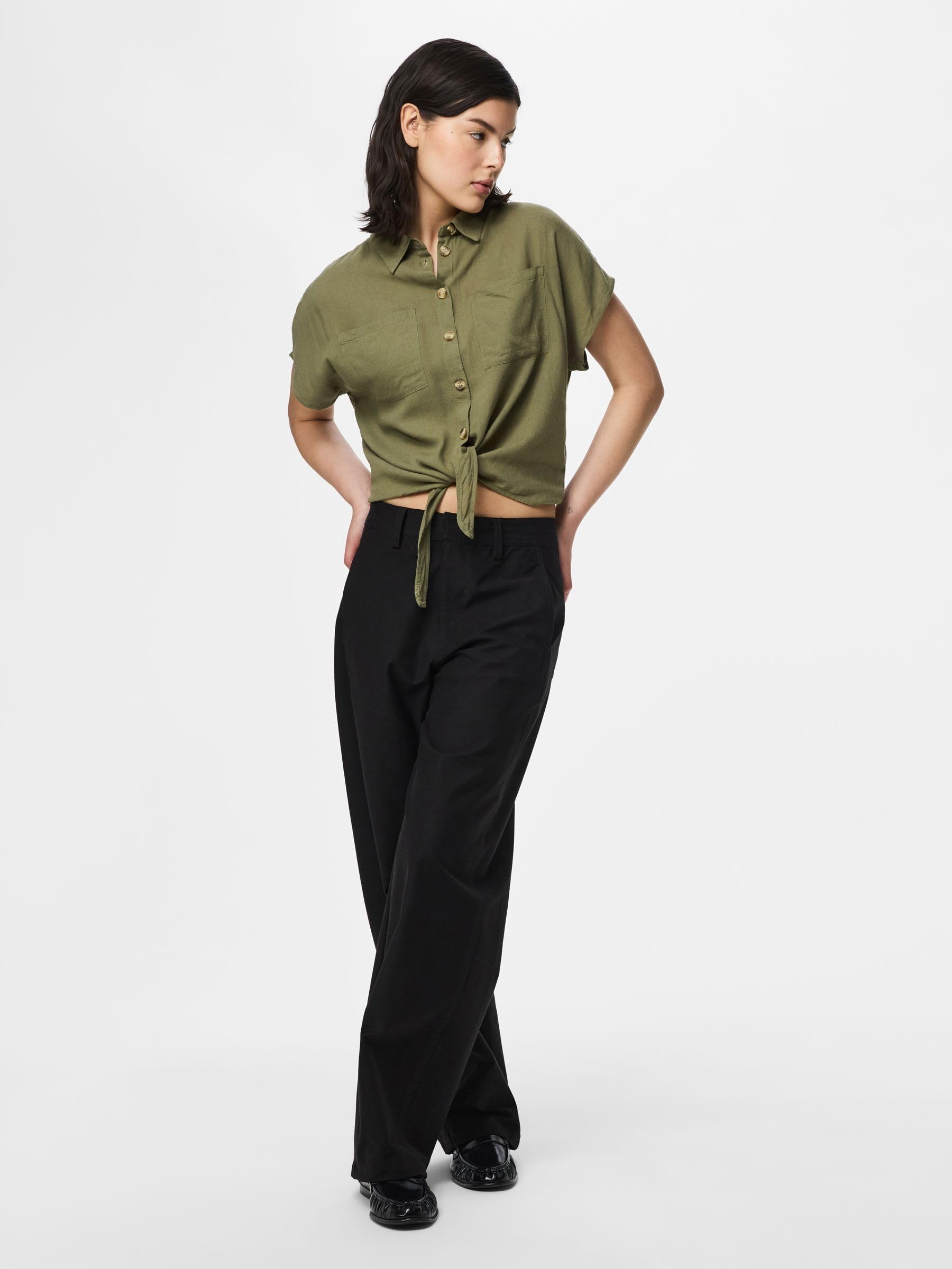 Pieces Ppia camicia donna S maniche corte uso giorno