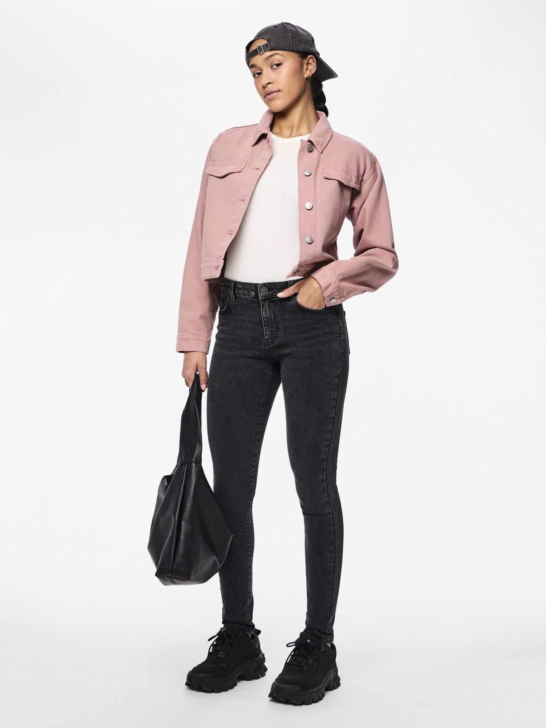 Pieces Pcdana MW Skinny Dg202 Noos jeans donna XL x 30L