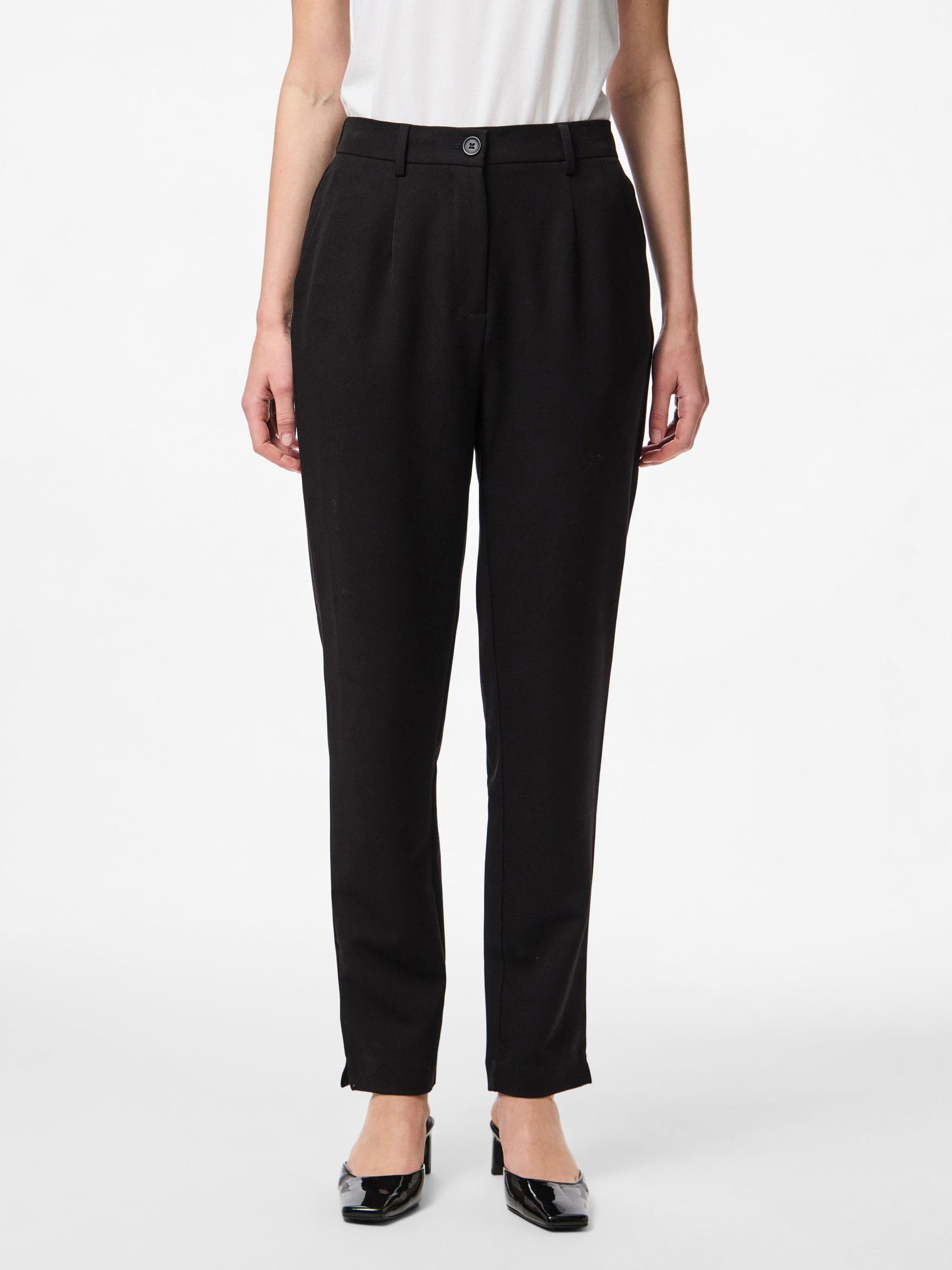 Pieces Pckamil HW pantaloni neri taglia 36 vita alta