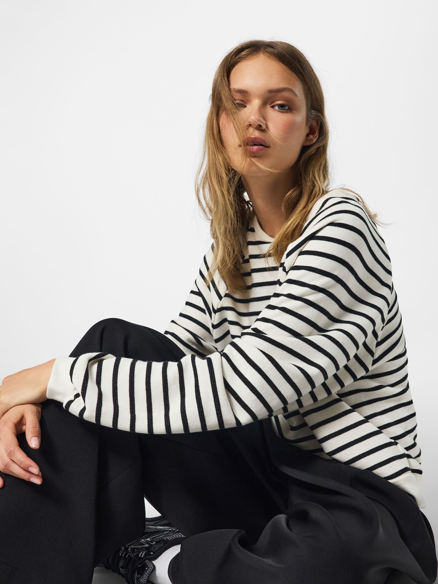 PIECES Pcgreta LS EMB Sweat FC felpa XL cotone