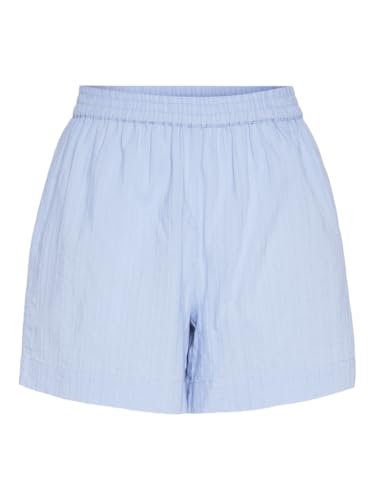 Pieces Pcmuna MW Shorts pantaloncini blu di cachemire corti