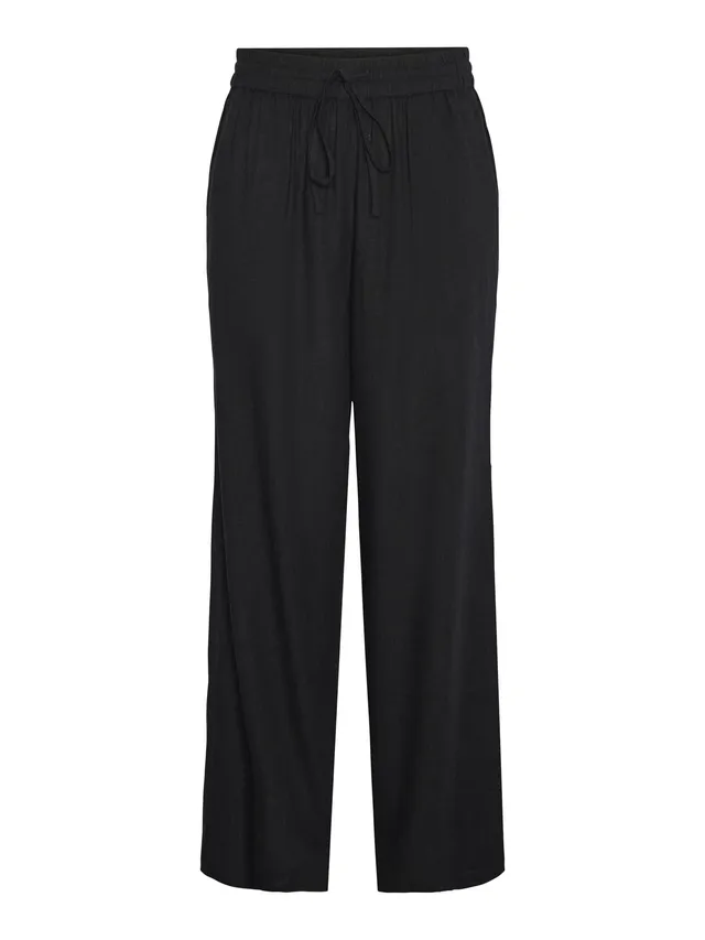 Pieces Pcpia HW Wide pantaloni donna taglia M gamba ampia