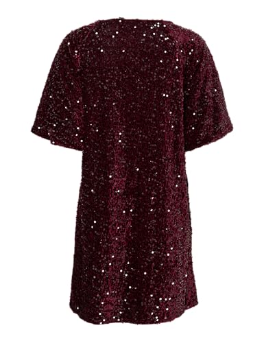 Pieces Pckam SS Puff Sleeves Dress abito donna tawny port M