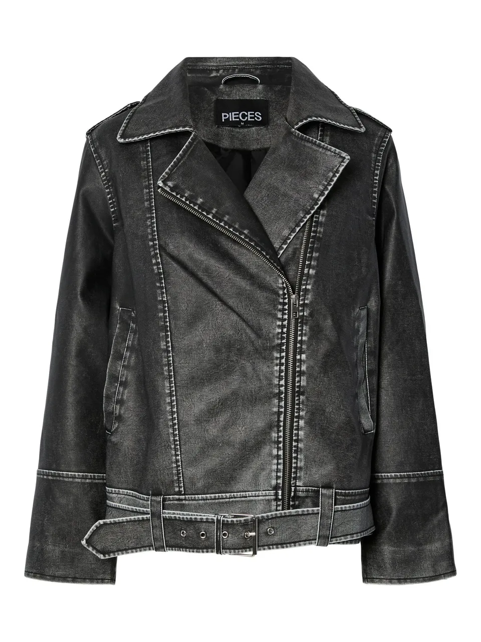 Pieces Pcjosie giacca biker donna ecopelle taglia M