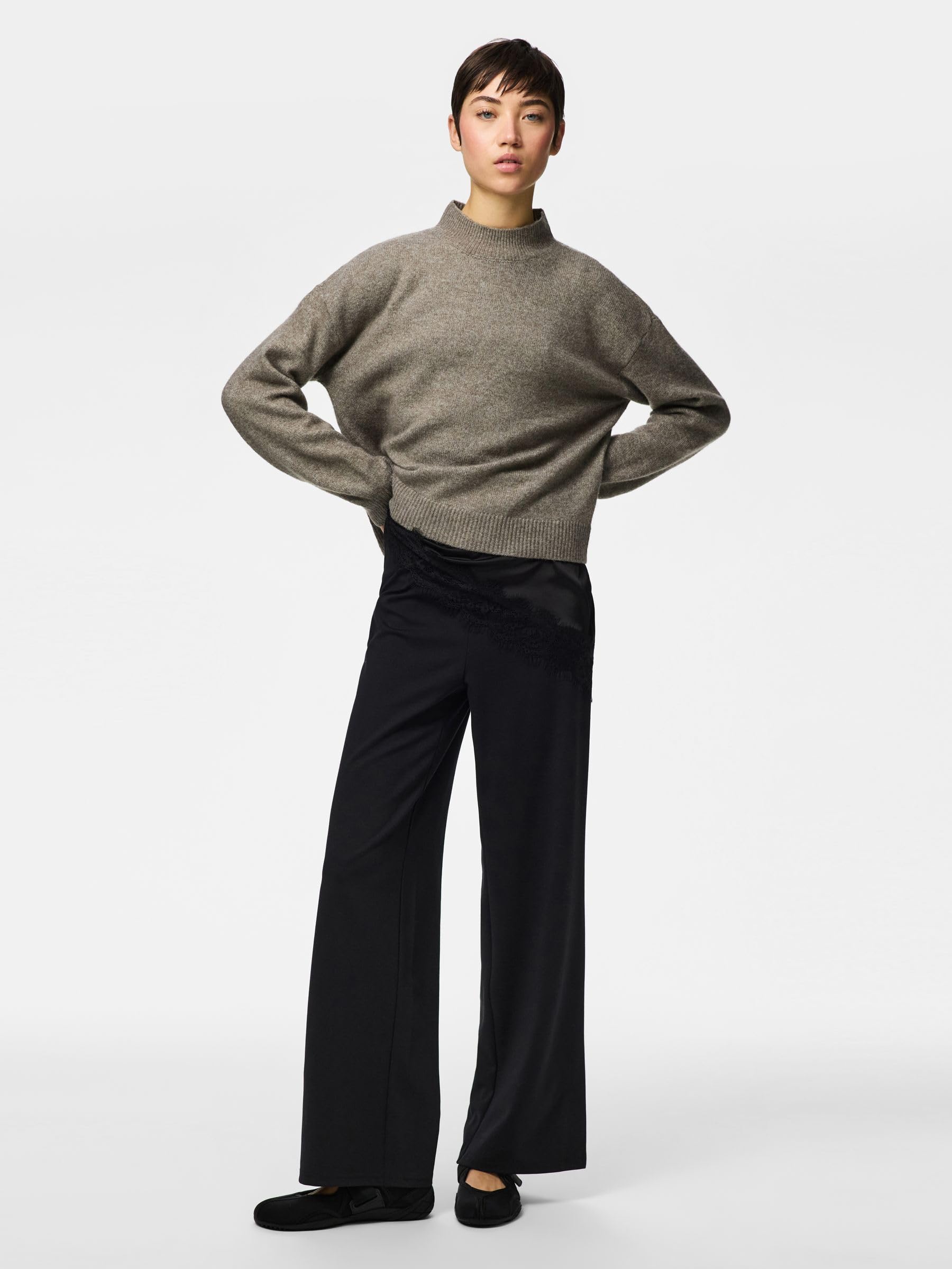 Pieces Pcbia HW pantaloni larghi donna neri L