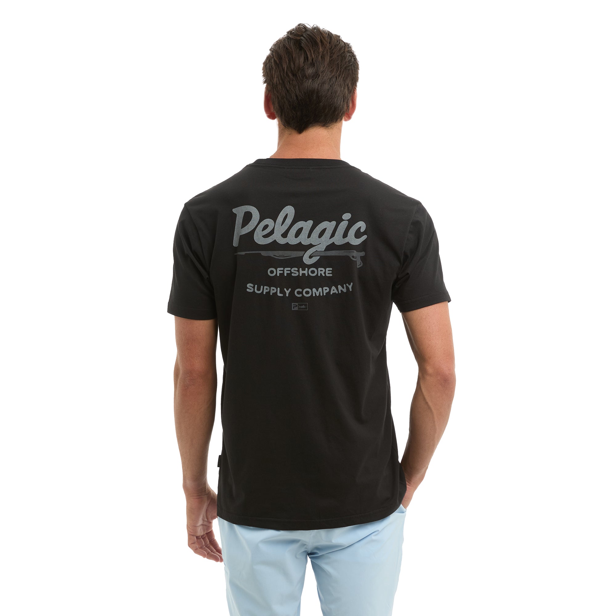 Pelagic Gunner t-shirt uomo nera cotone