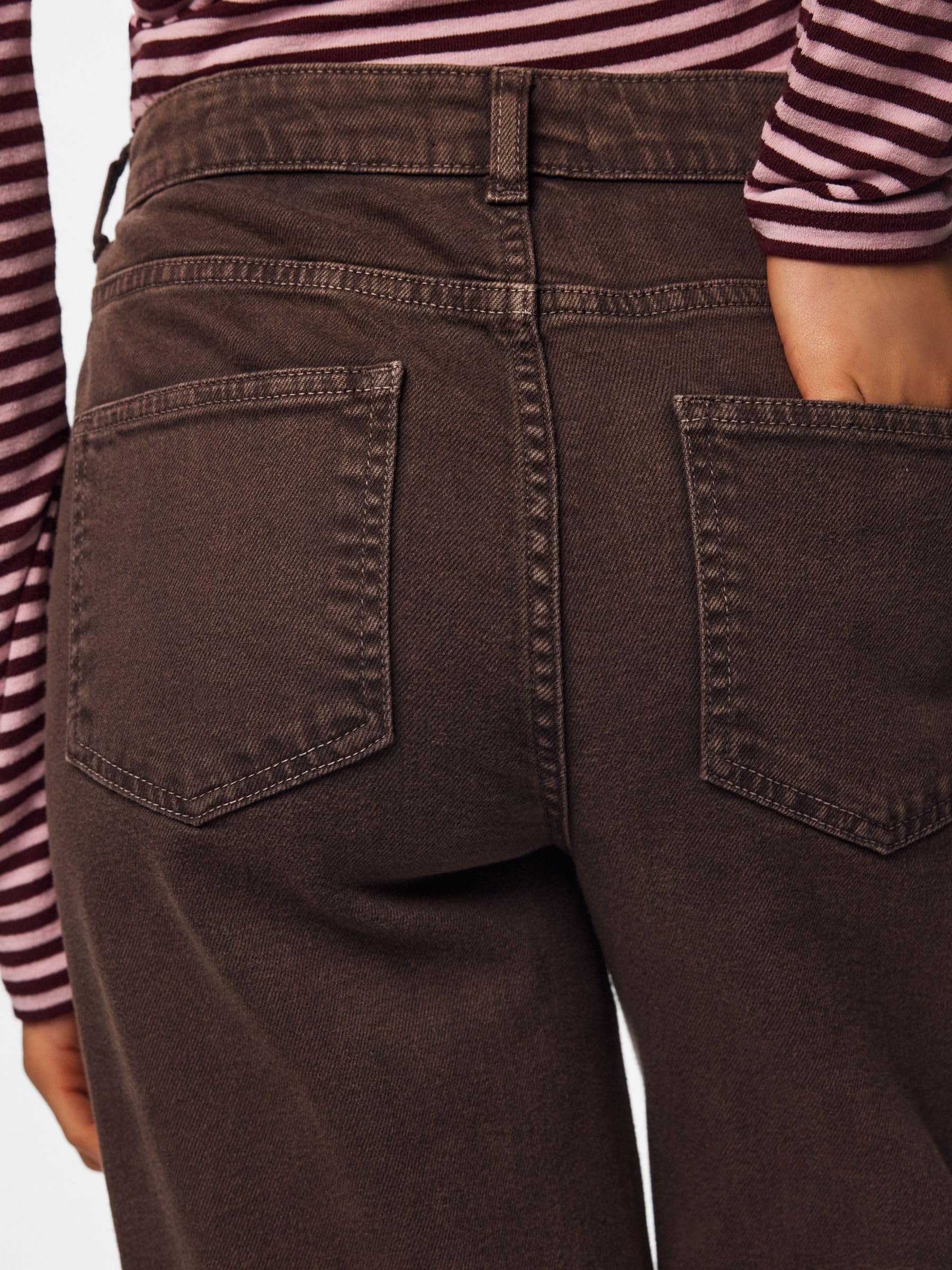 Pieces Pcsilke MW Wide jeans donna 26W/30L hot fudge