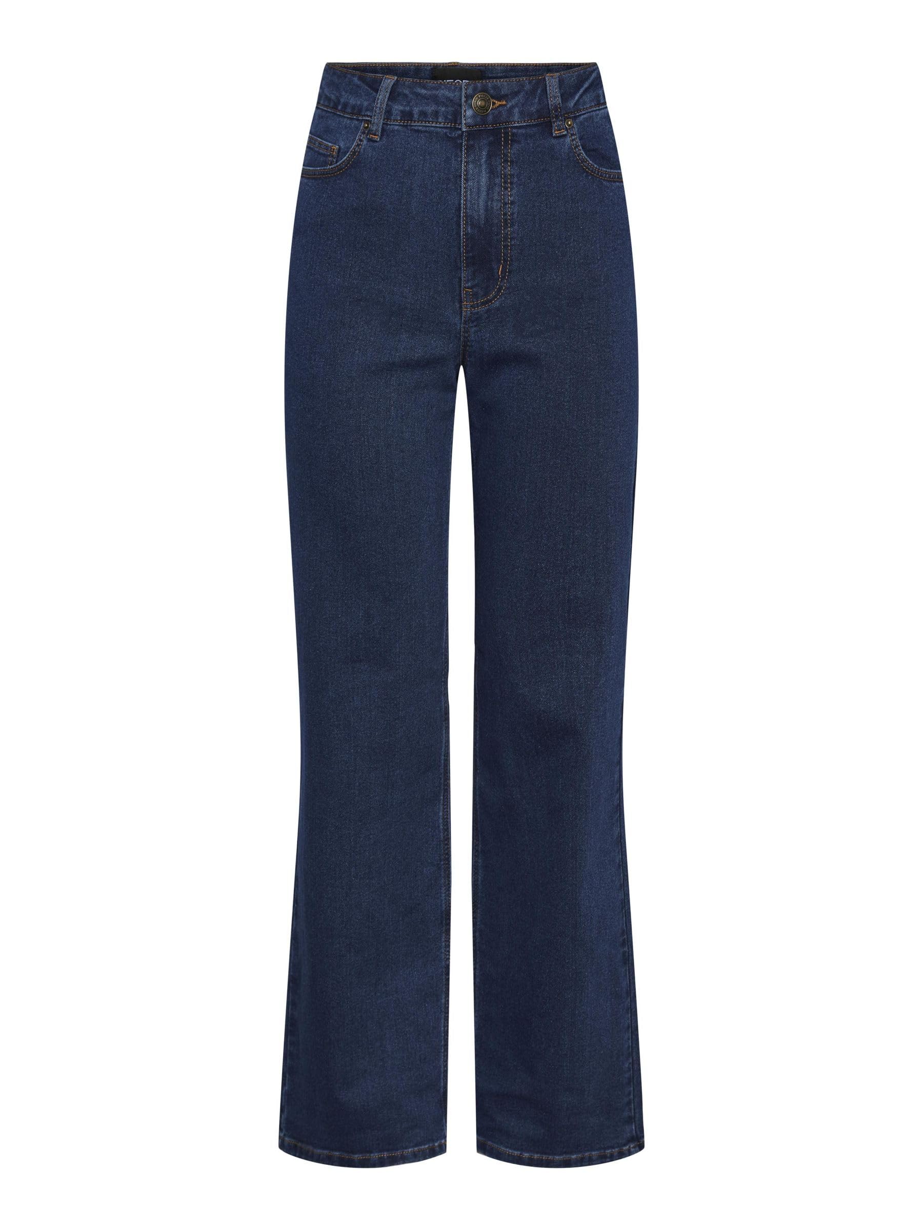 Pieces Pcpeggy HW Wide jeans donna XS gamba larga