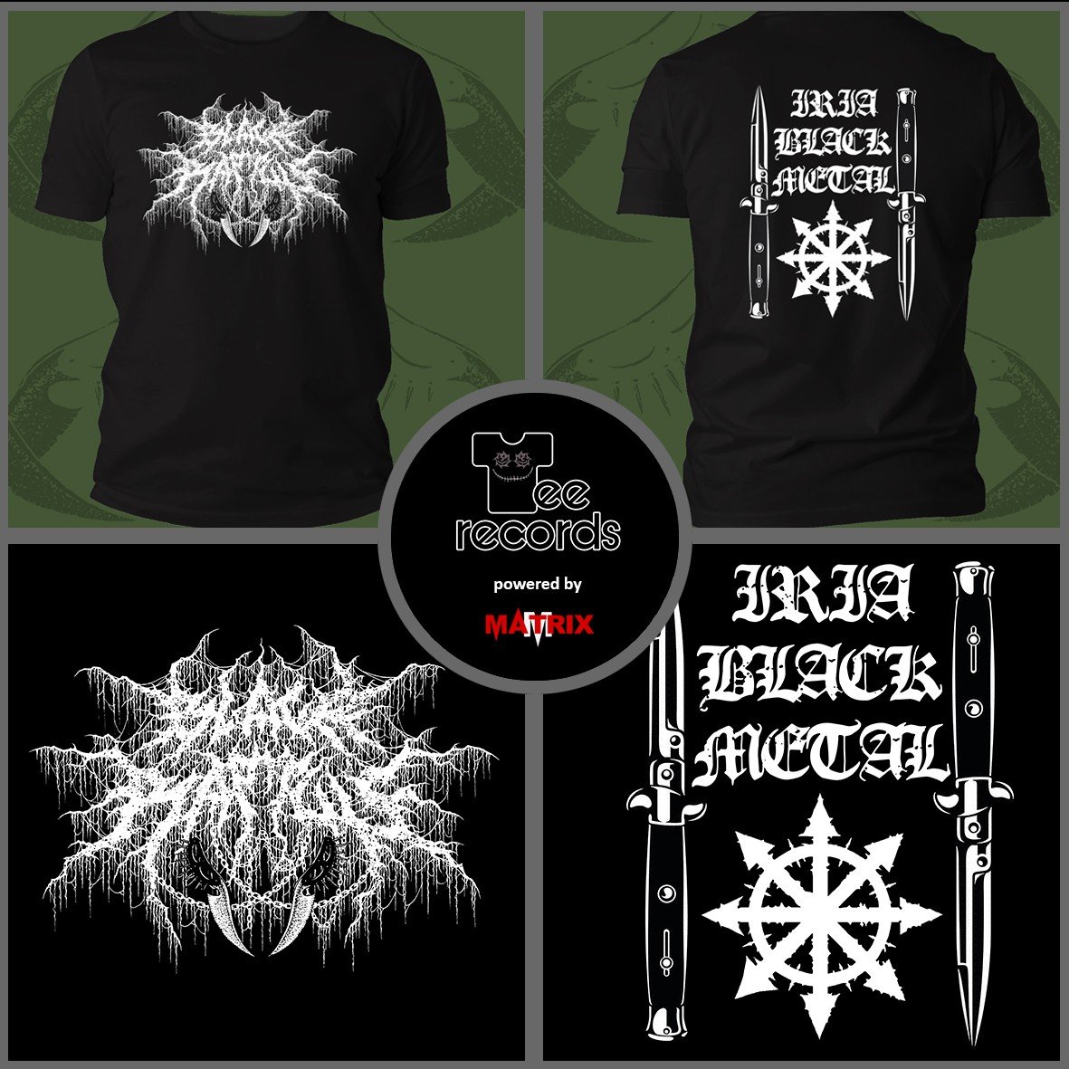 Matrix Music Store Black Raptus maglietta cotone organico logo