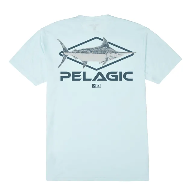 Pelagic Big Blue maglietta uomo azzurro cotone organico