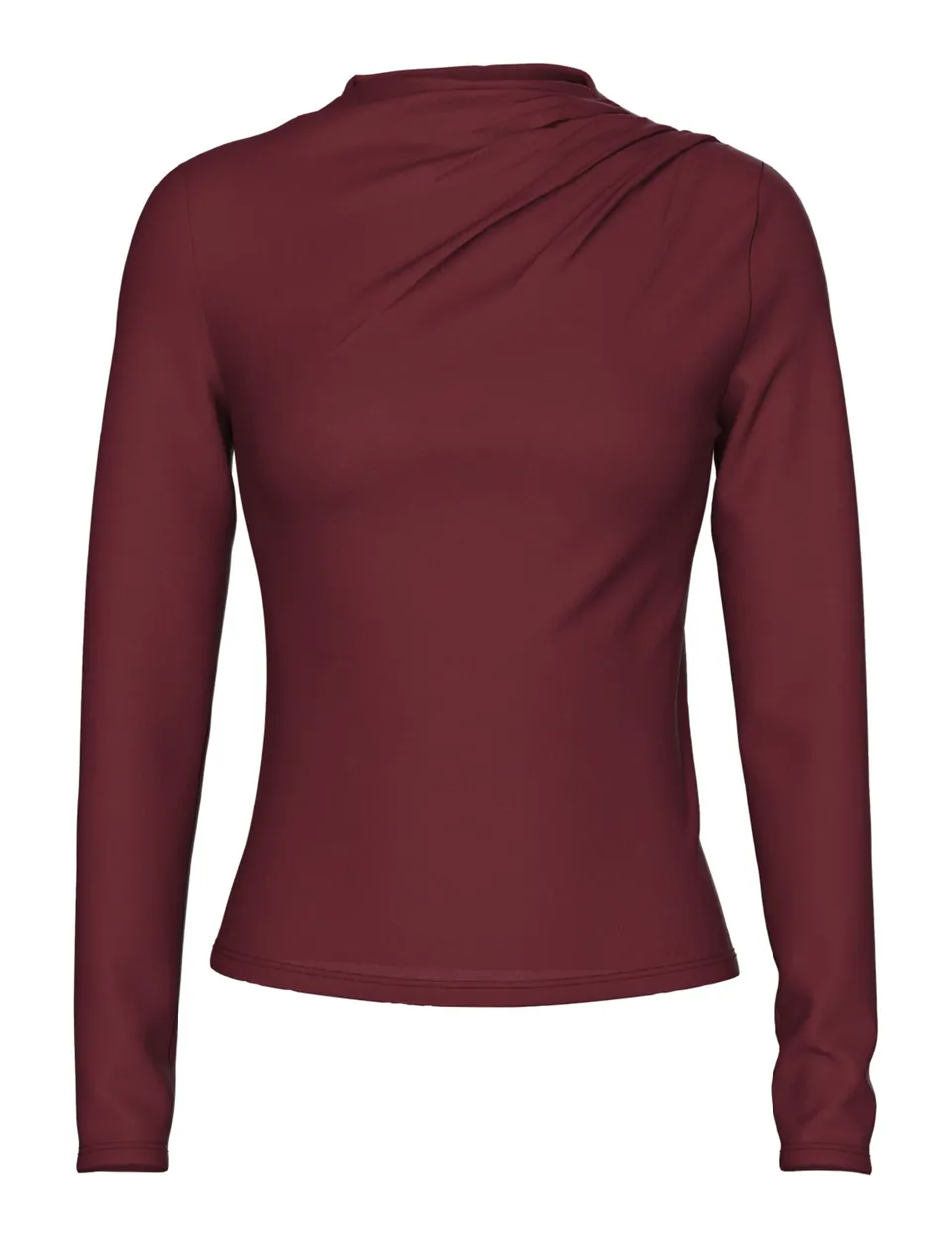 Pieces Pcmadison LS maglia drappeggiata manica lunga