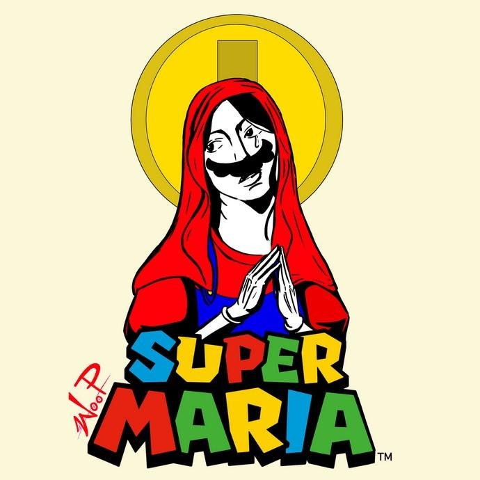 Woop Super Maria maglietta cotone unisex