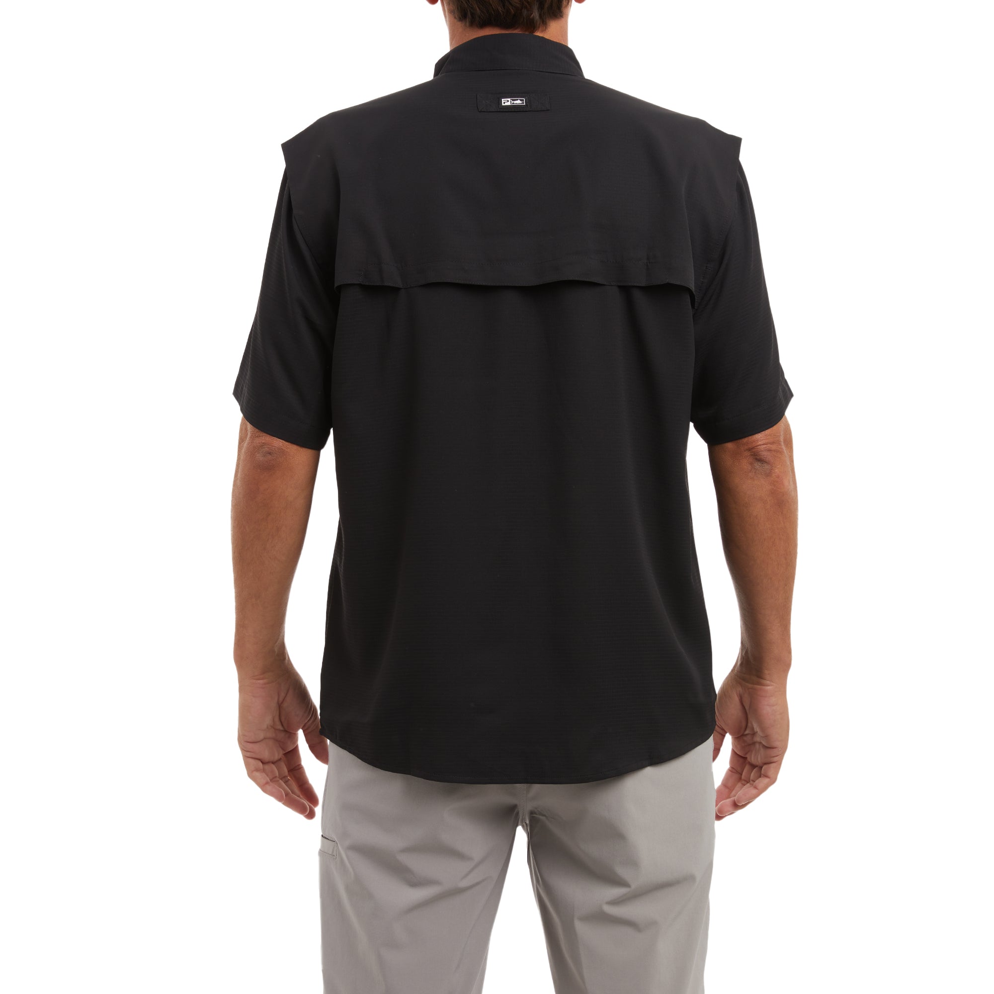 Pelagic Keys camicia uomo manica corta Nero traspirante