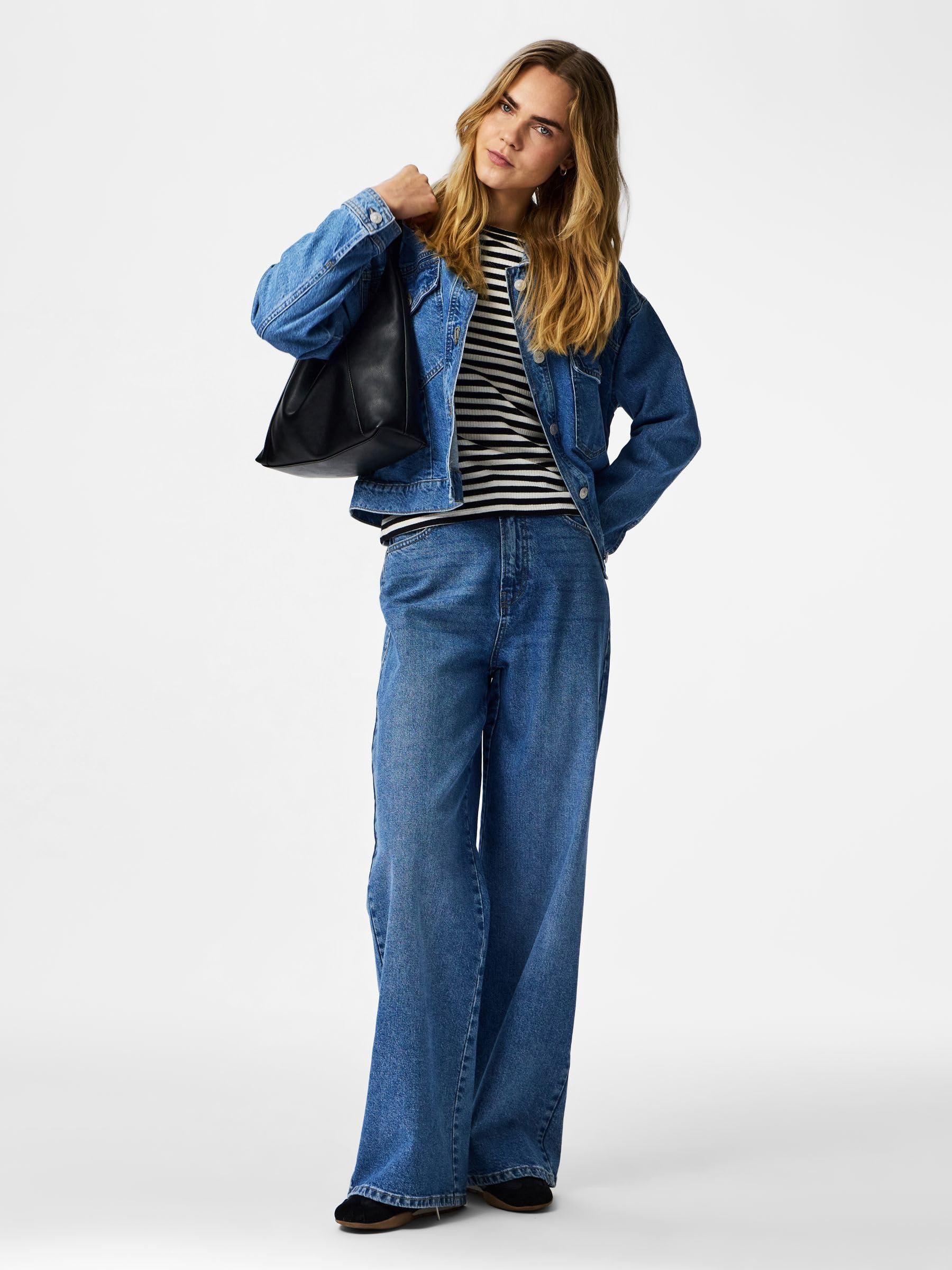 Pieces Pcelma Denim Noos Bc giacca jeans blu M vestibilità comoda