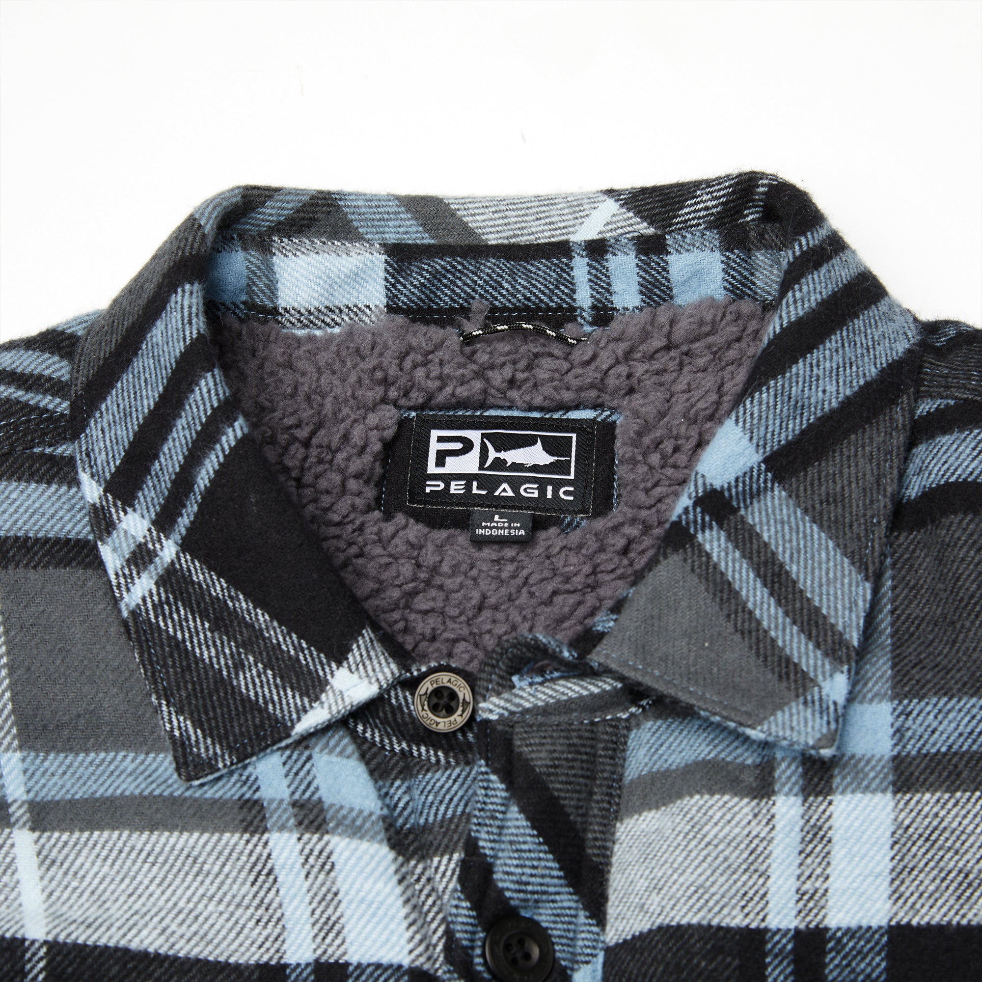 Pelagic Kodiak Camicia Flanella Grafite Cotone Bio