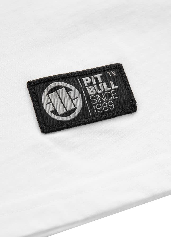 Pitbull t-shirt uomo bianca S cotone taglio classico