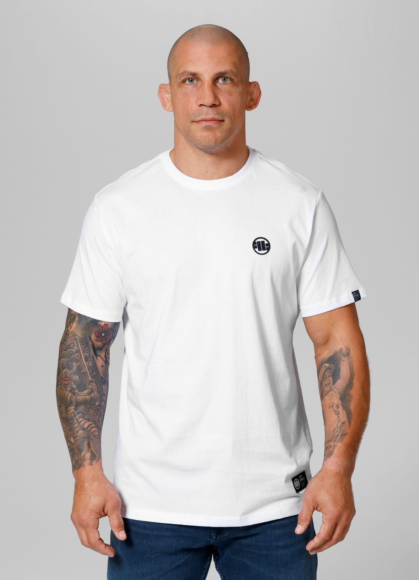 Pitbull t-shirt uomo bianca S cotone taglio classico