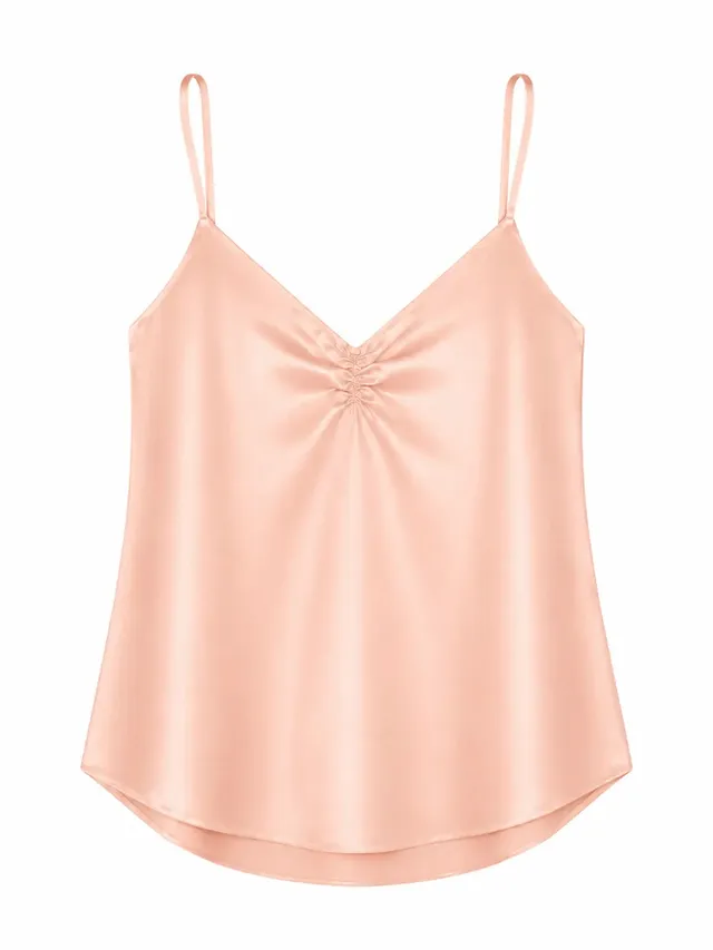 el.residu Uma canotta raso rosa M seta