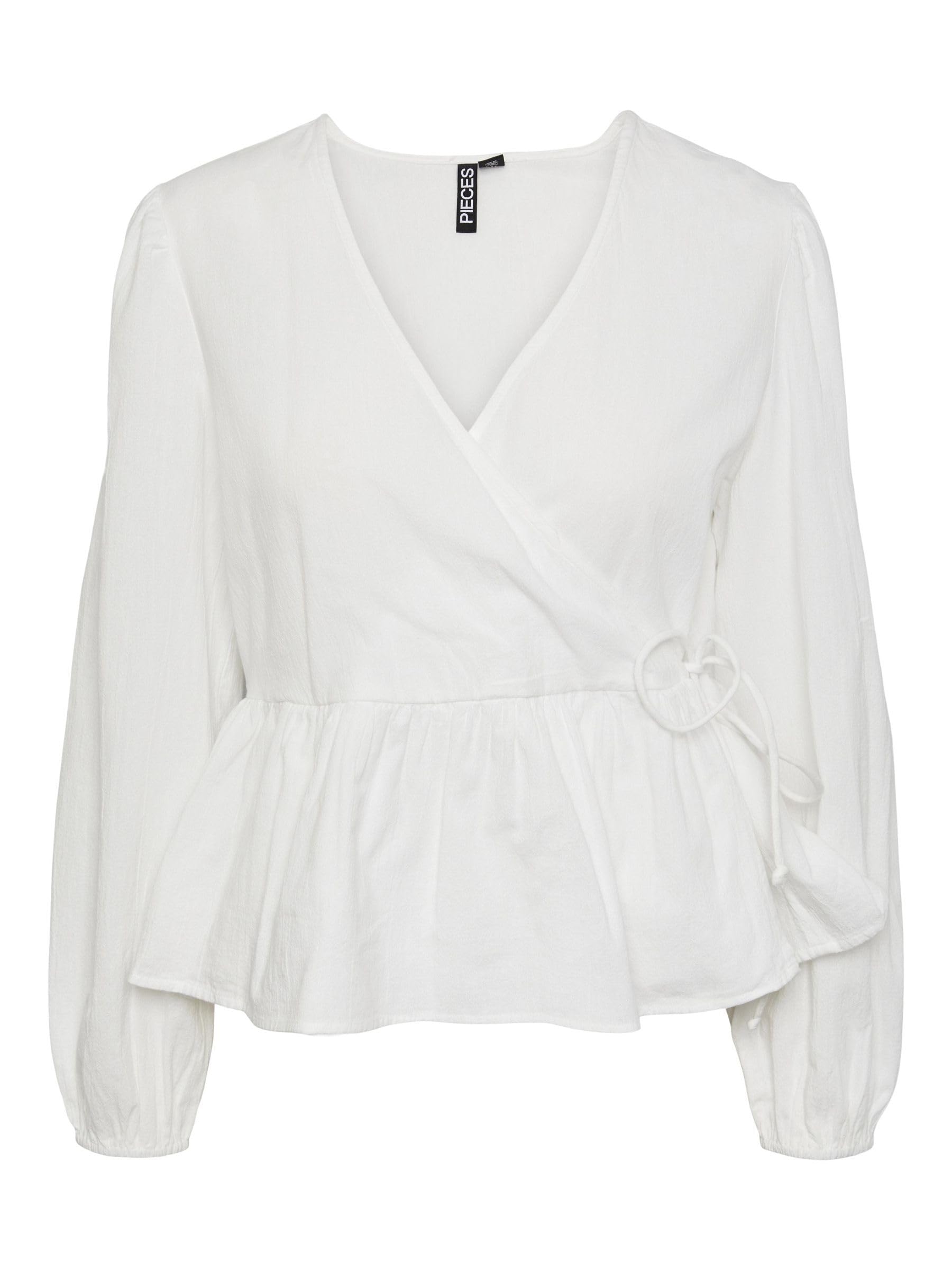 Pieces Pcmilla Cotton top donna S effetto incrocio