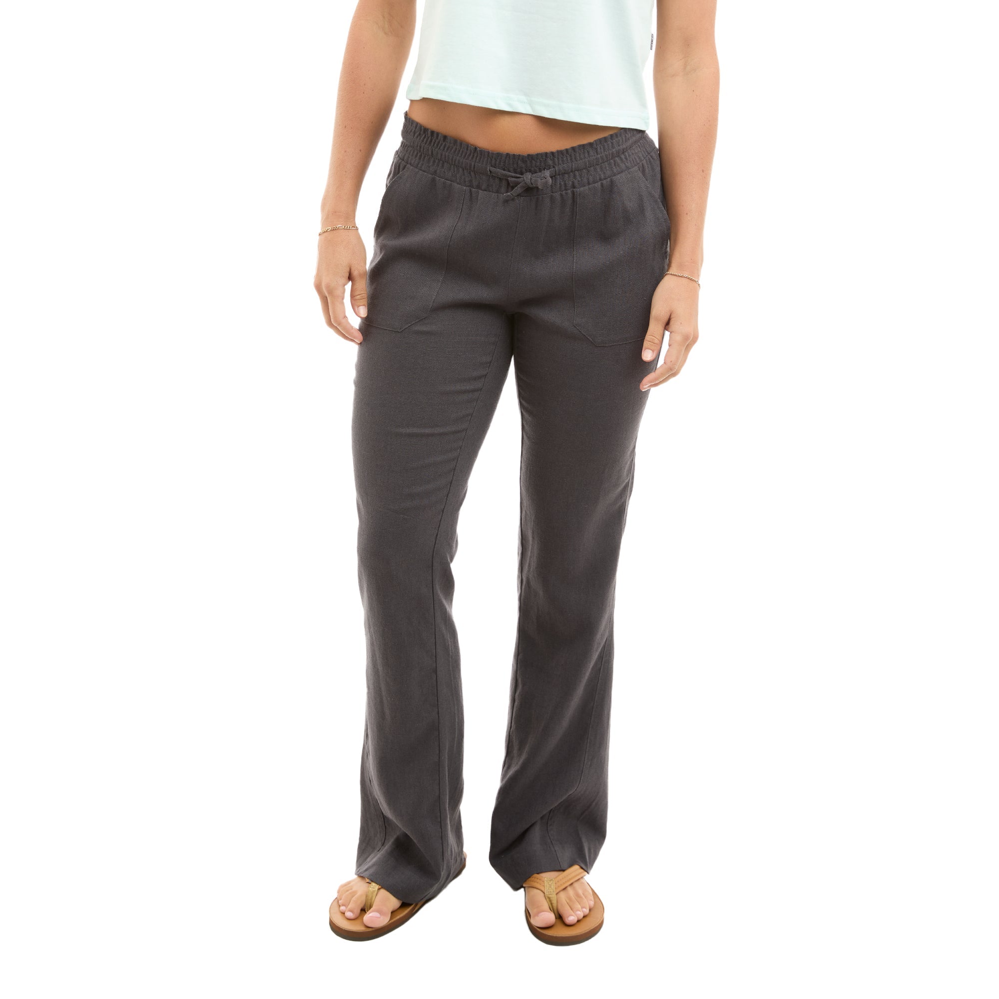 Pelagic Pura Vida pantalone donna grafite lino leggero