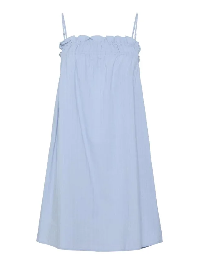 Pieces Pcmuna Slip Short Dress vestito blu di cachemire corto