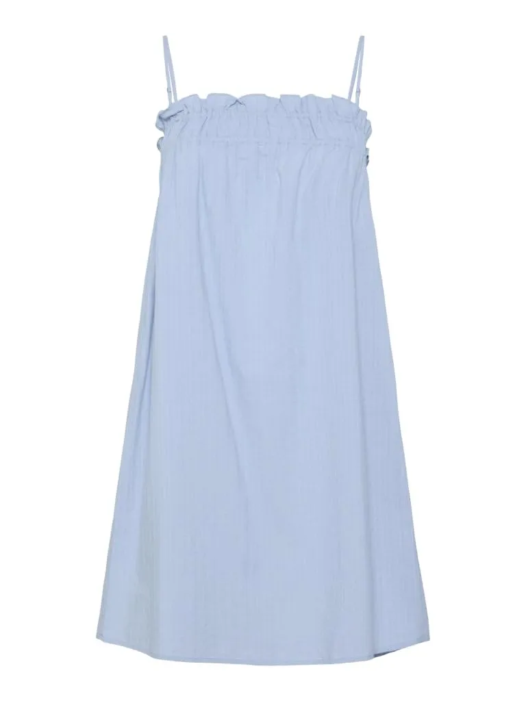 Pieces Pcmuna Slip Short Dress vestito blu di cachemire corto