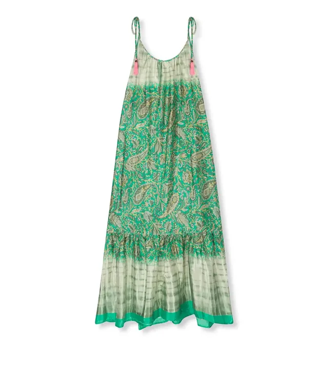 el.residu Myra 31 abito midi viscosa verde L/XL