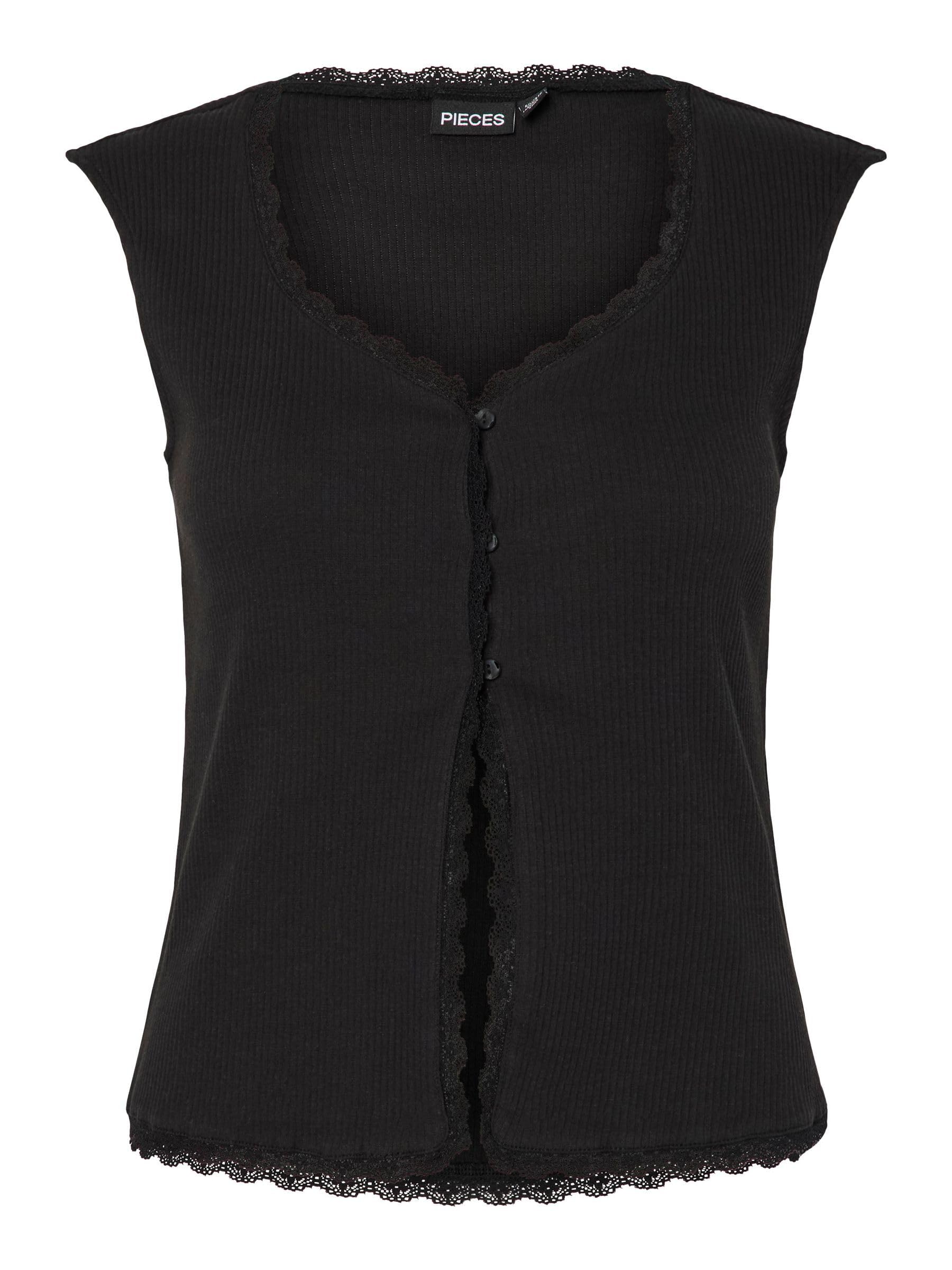 Pieces Pctirade Sl Vest Bc gilet donna nero XS