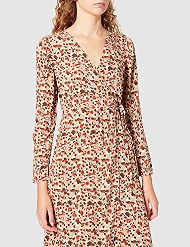 Pieces Pccarly LS Wrap Midi Dress vestito donna fantasia