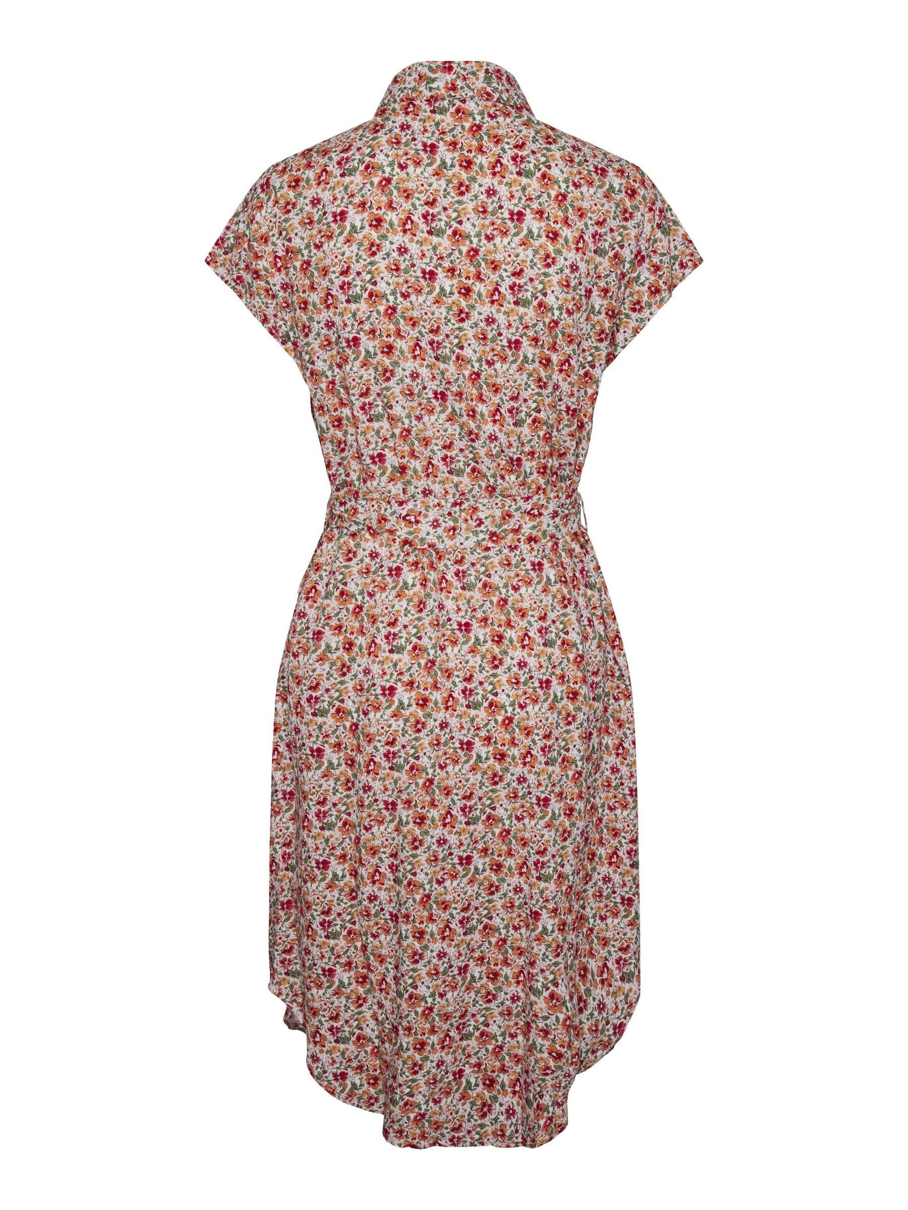 Pieces Pcnya abito camicia donna fiori Cloud Dancer