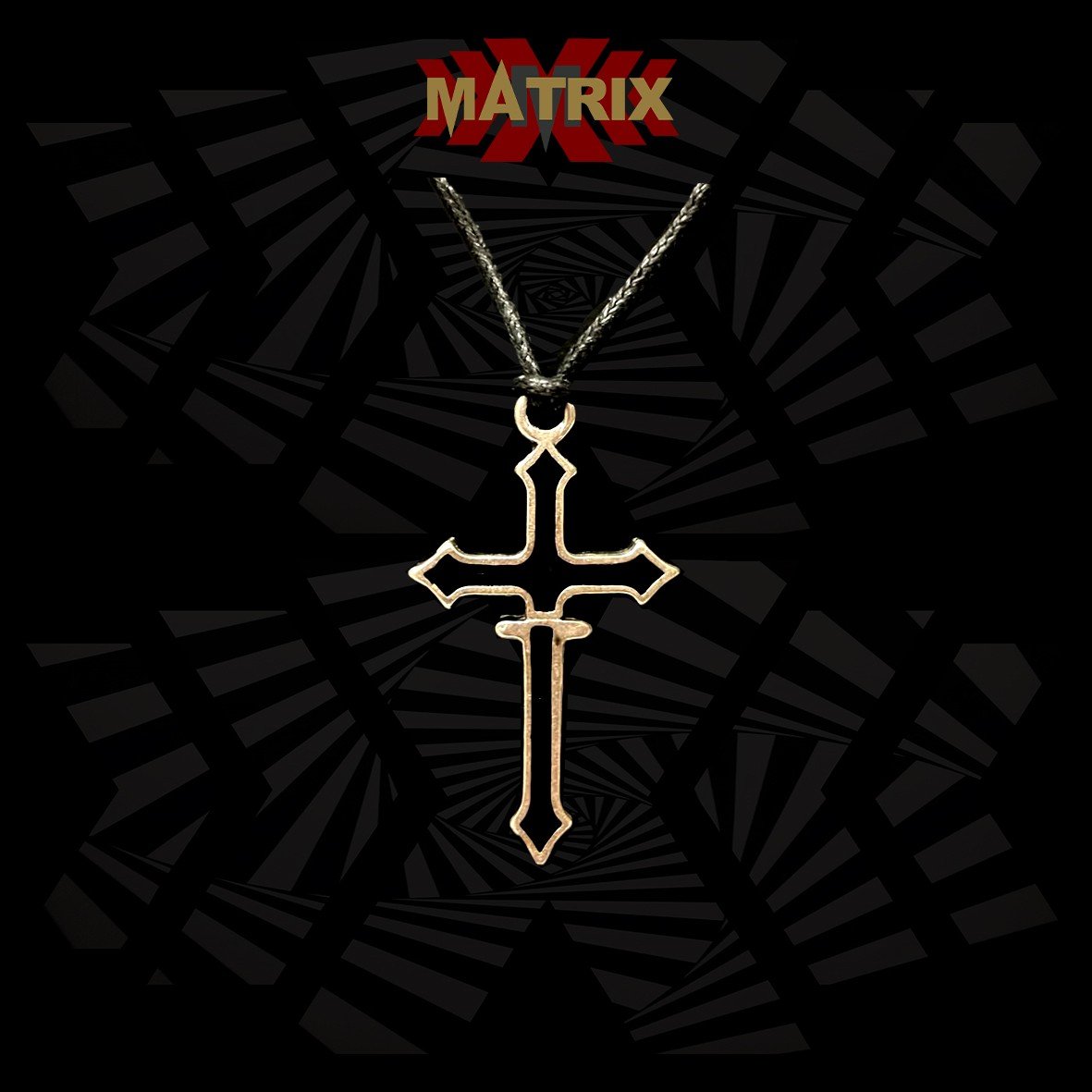 Matrix Medieval Cross ciondolo croce con cordino