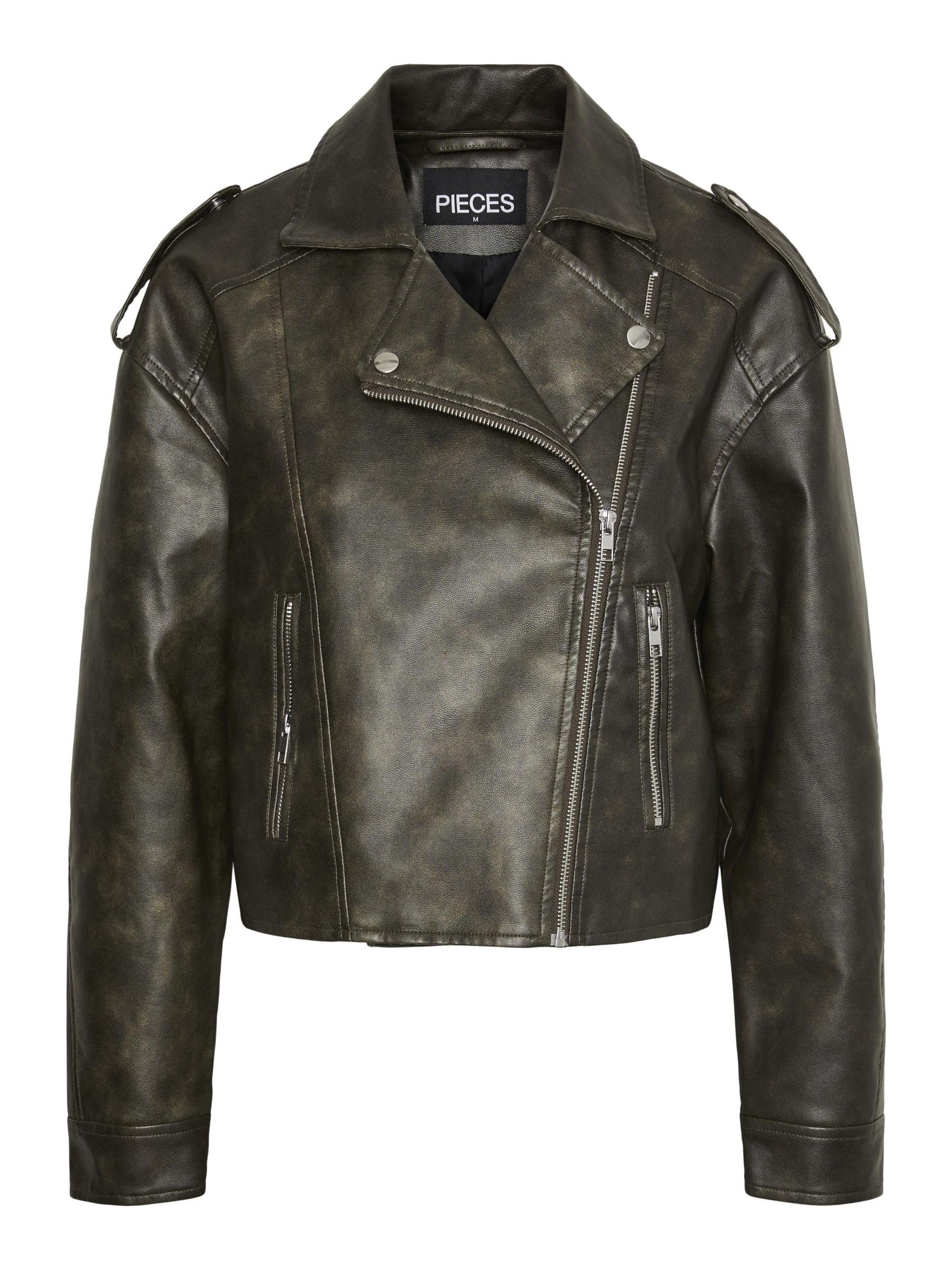 Pieces Pcamina Giacca Biker Donna Taglia L