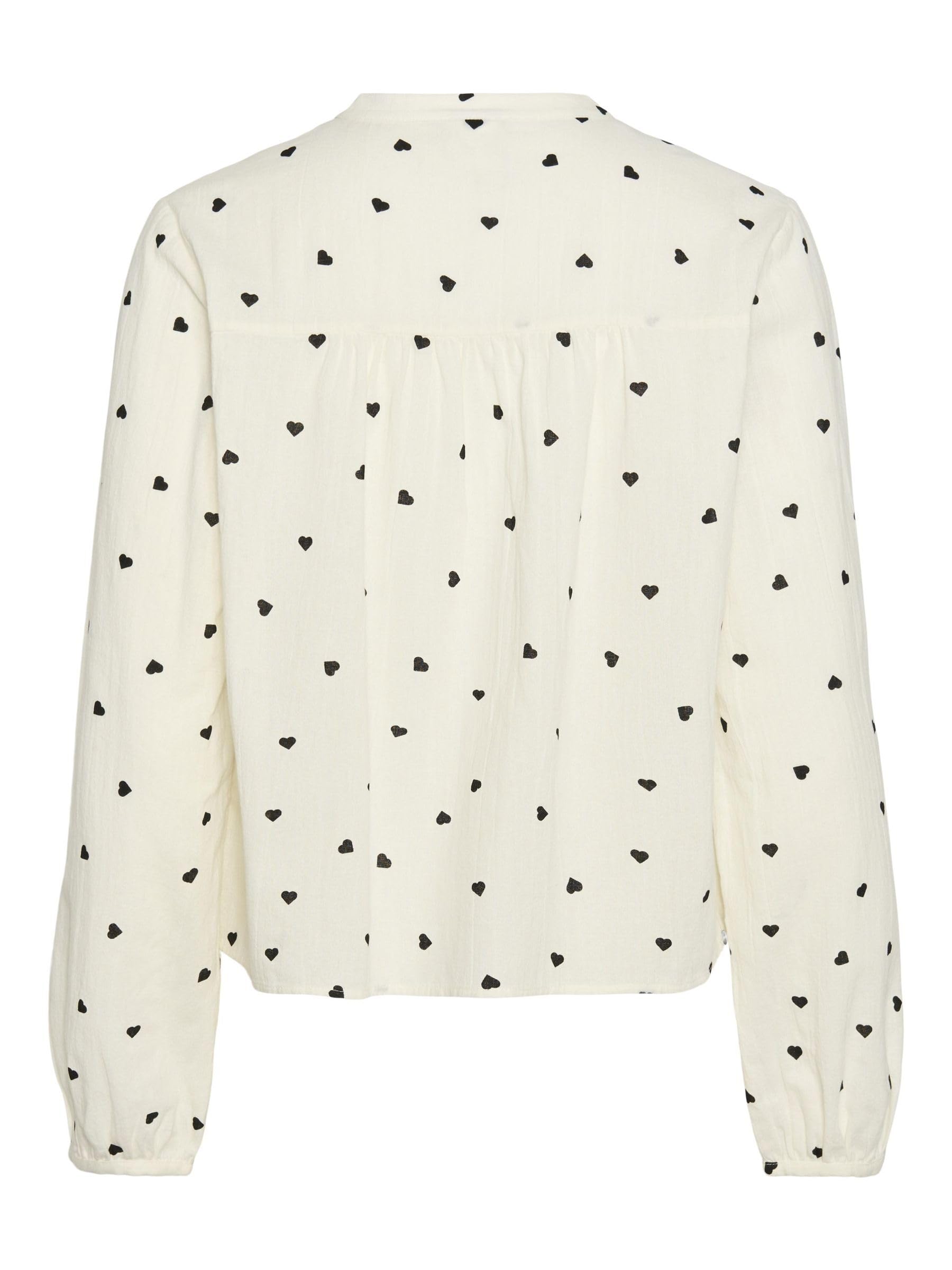 PIECES Pcnine LS V-Neck Top BC maglietta donna M scollo a V