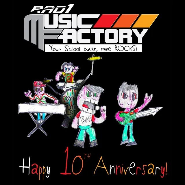 Matrix Music Store Music Factory 10th Anniversary t-shirt cotone organico