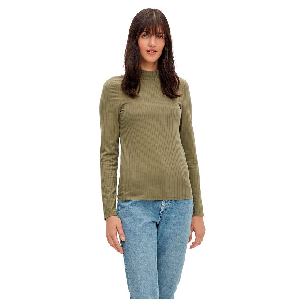 Pieces Pckylie LS T-Neck Top Noos maglione XS nuvola coste