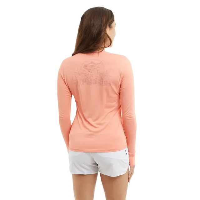 Pelagic Aquatek Tropic Sea maglietta manica lunga donna corallo UPF 50+