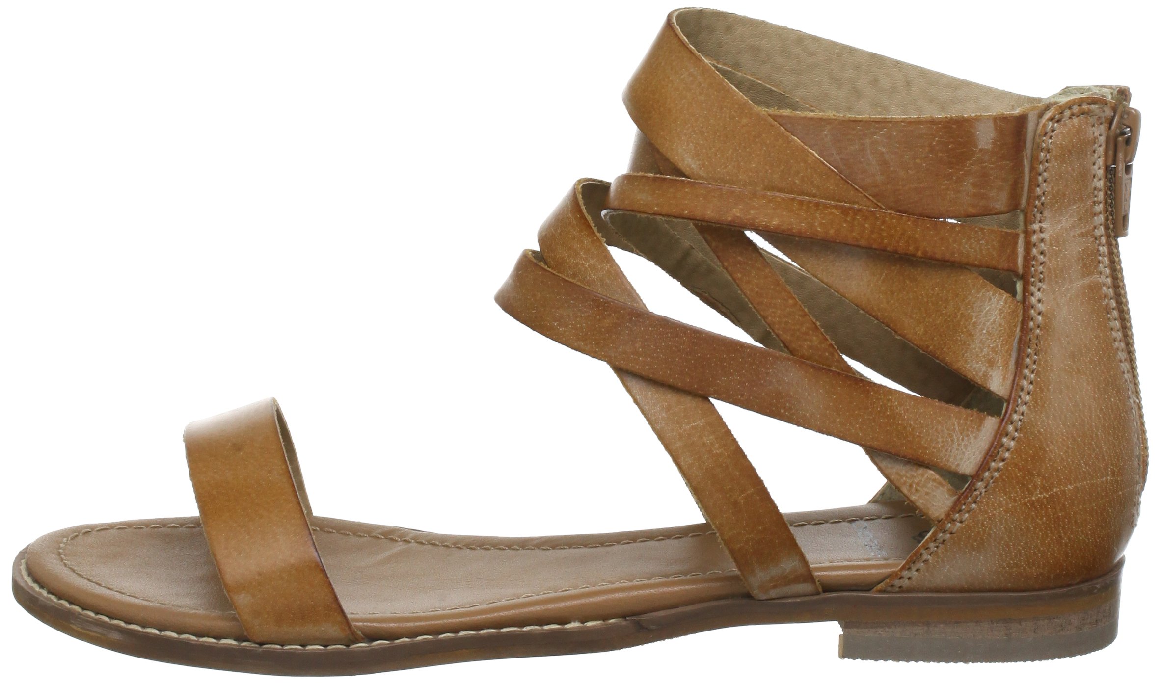 Pieces Connie Leather Cognac 17047415 Sandali Donna Pelle