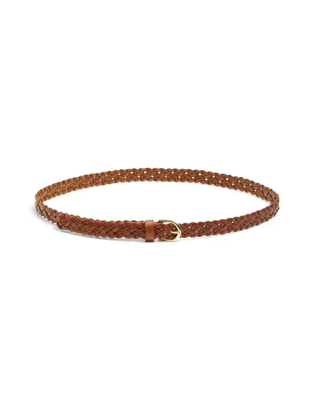 Pieces Pcavery cintura donna pelle intrecciata 80 cognac