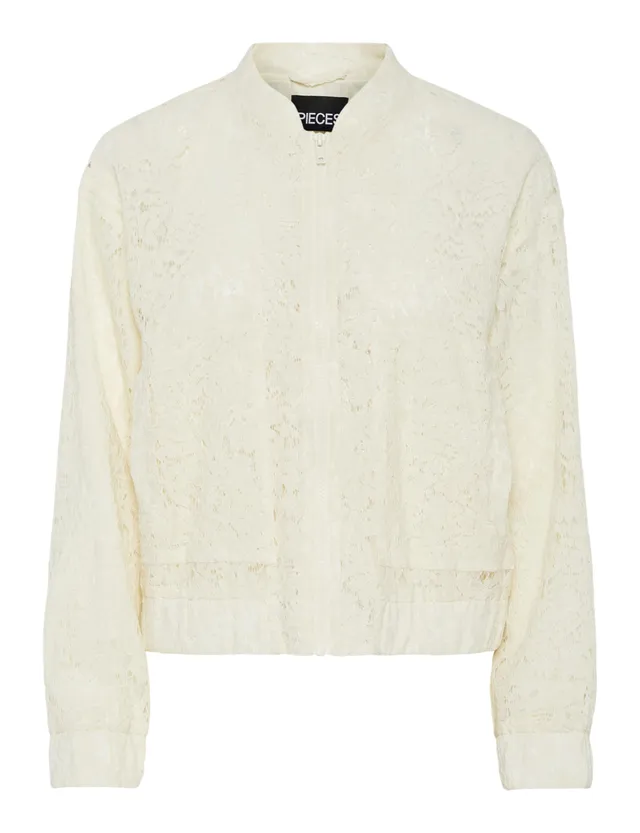 Pieces Pcpolly Lace bomber donna con pizzo taglia S