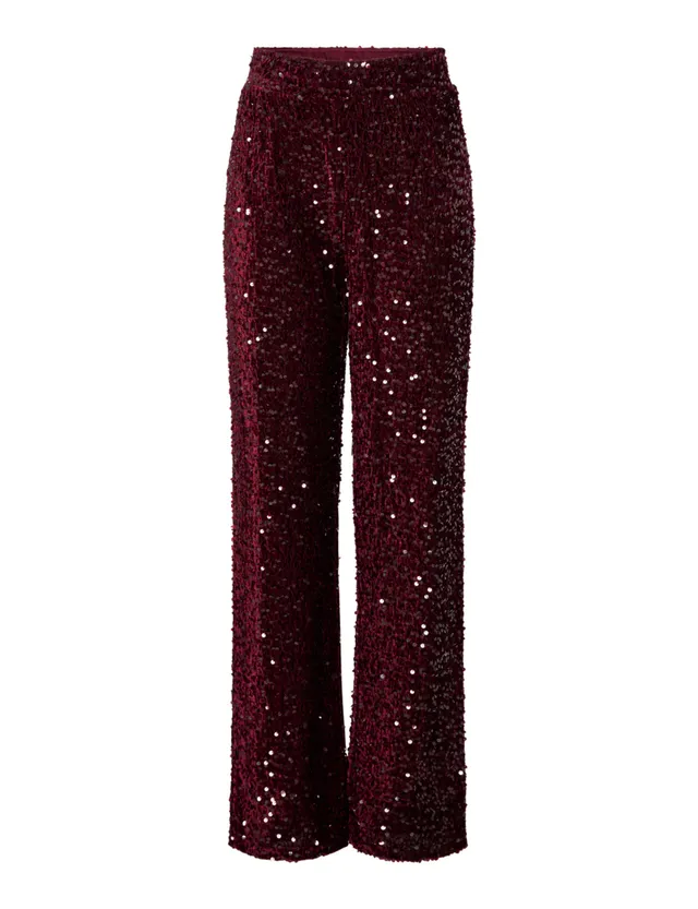 PIECES Pckam HW Wide pantaloni jersey neri XL comodi